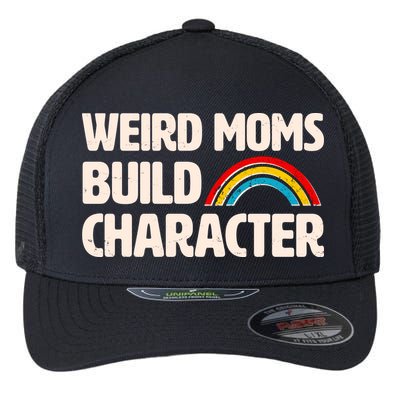 Funny Weird Moms Build Characters Flexfit Unipanel Trucker Cap