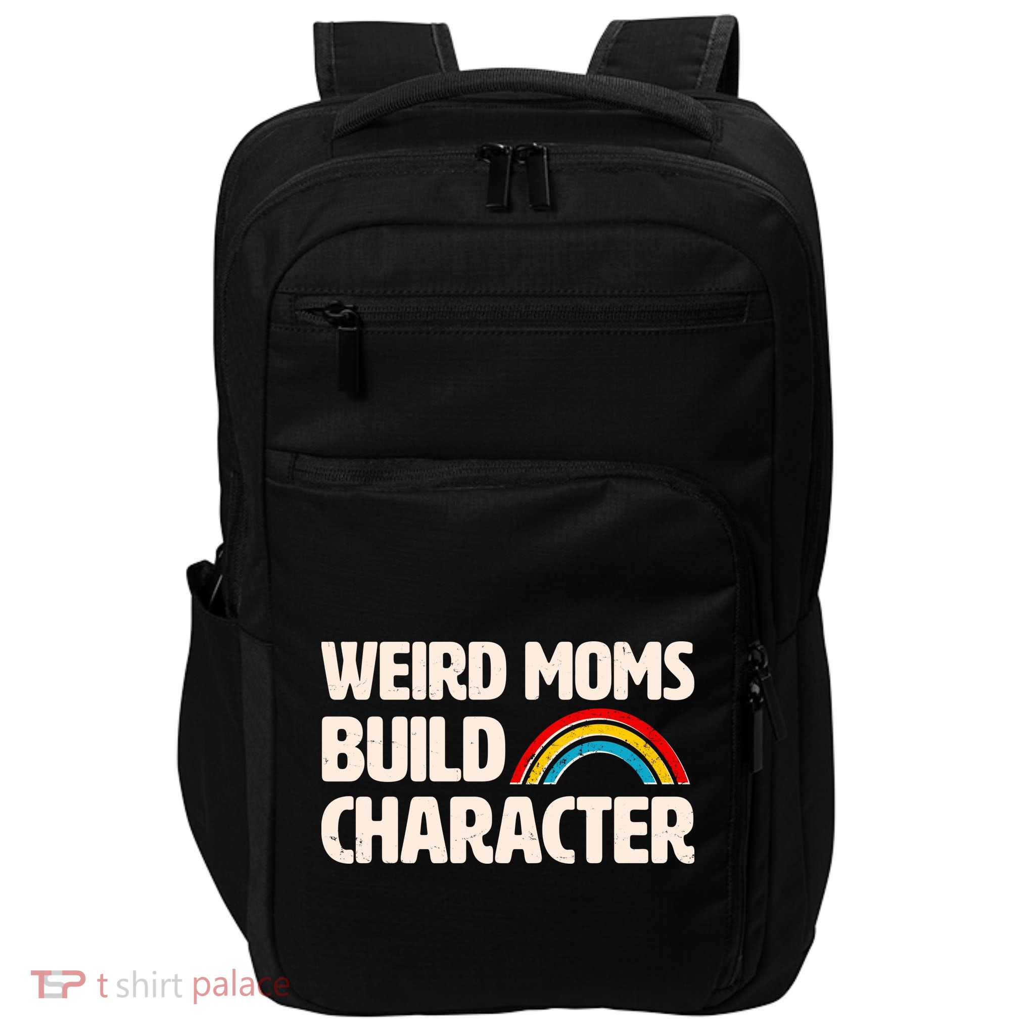 Funny Weird Moms Build Characters Impact Tech Backpack