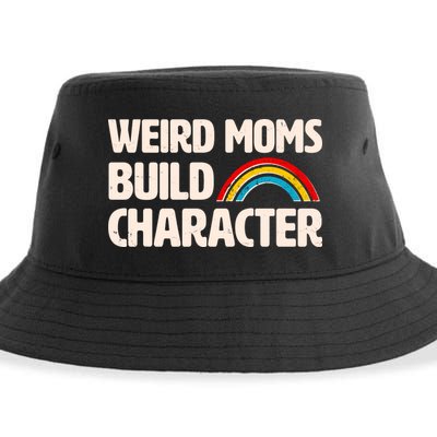 Funny Weird Moms Build Characters Sustainable Bucket Hat
