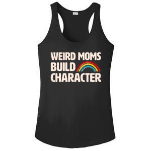 Funny Weird Moms Build Characters Ladies PosiCharge Competitor Racerback Tank