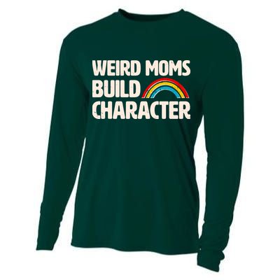 Funny Weird Moms Build Characters Cooling Performance Long Sleeve Crew