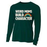 Funny Weird Moms Build Characters Cooling Performance Long Sleeve Crew
