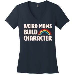 Funny Weird Moms Build Characters Women's V-Neck T-Shirt