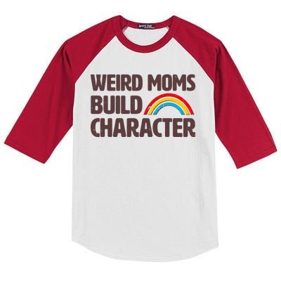 Funny Weird Moms Build Characters Kids Colorblock Raglan Jersey