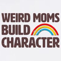 Funny Weird Moms Build Characters Garment-Dyed Sweatshirt