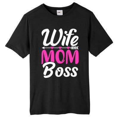 Funny Wife Mom Boss Mother's Day Gift Tall Fusion ChromaSoft Performance T-Shirt