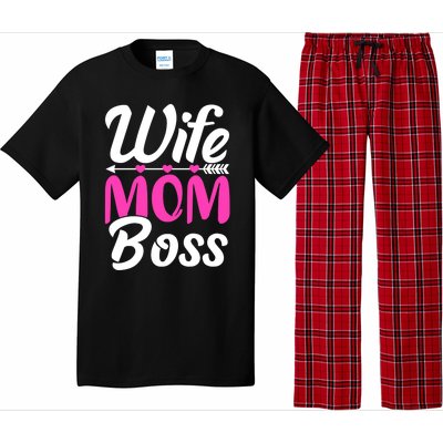 Funny Wife Mom Boss Mother's Day Gift Pajama Set