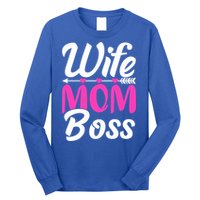 Funny Wife Mom Boss Mother's Day Gift Long Sleeve Shirt