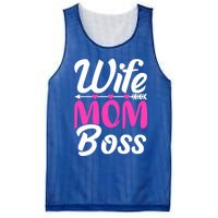 Funny Wife Mom Boss Mother's Day Gift Mesh Reversible Basketball Jersey Tank