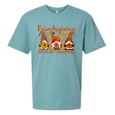 Friendsgiving With My Gnomies Funny Friend Thanksgiving Gift Sueded Cloud Jersey T-Shirt