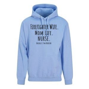 Firefighter Wife Mom Life Nurse Cool Gift Mothers Day Gift Great Gift Unisex Surf Hoodie