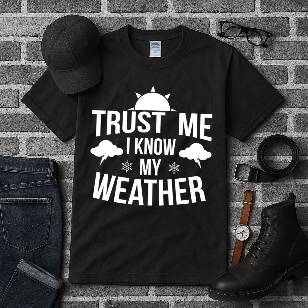 Funny Weather Meteorologist Gift Forecaster Weatherman Climate Fun Gift Tall T-Shirt