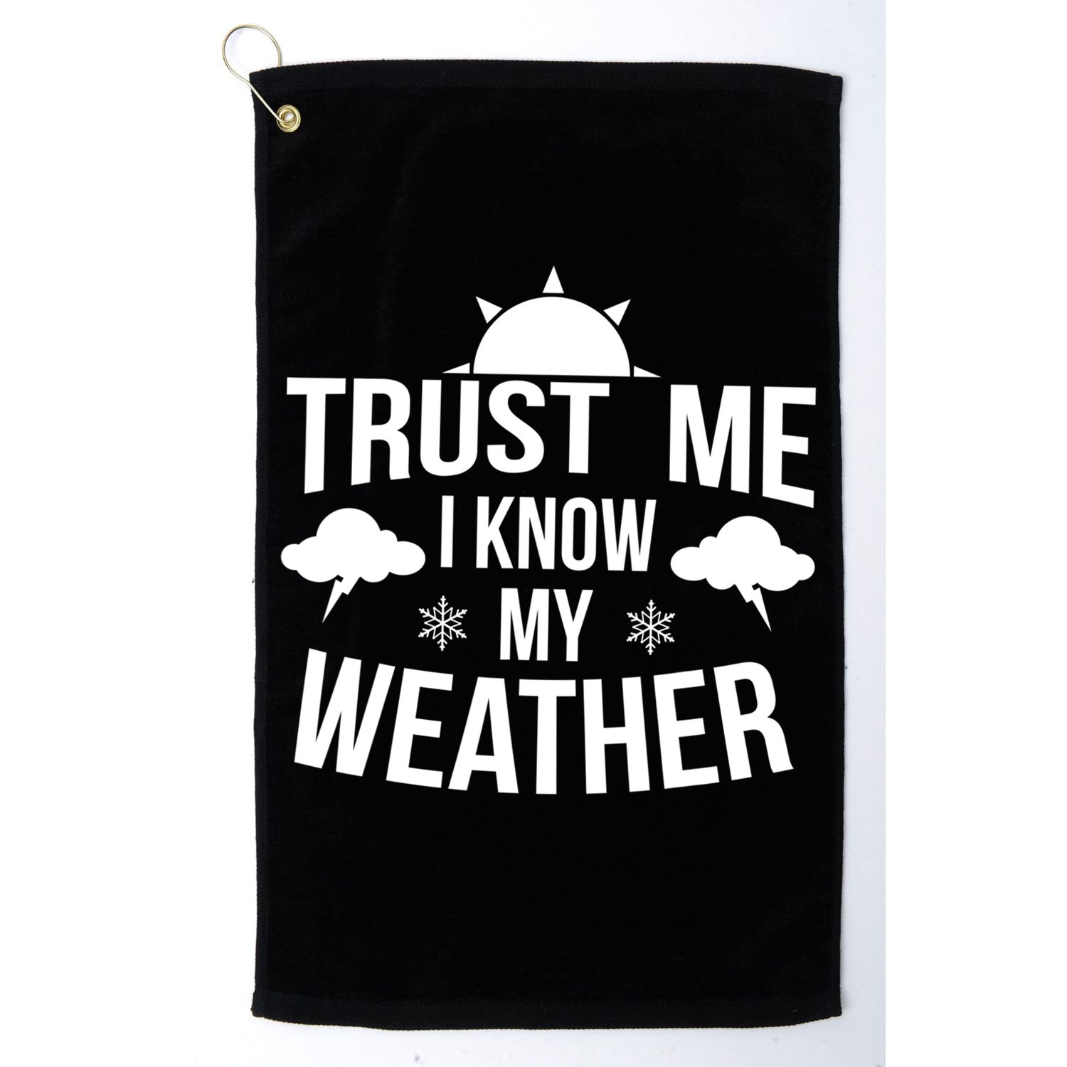 Funny Weather Meteorologist Gift Forecaster Weatherman Climate Fun Gift Golf Towel