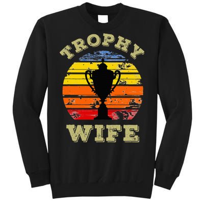 Funny Wife Mom Vintage Retro Sunset Trophy Mothers Day Sweatshirt