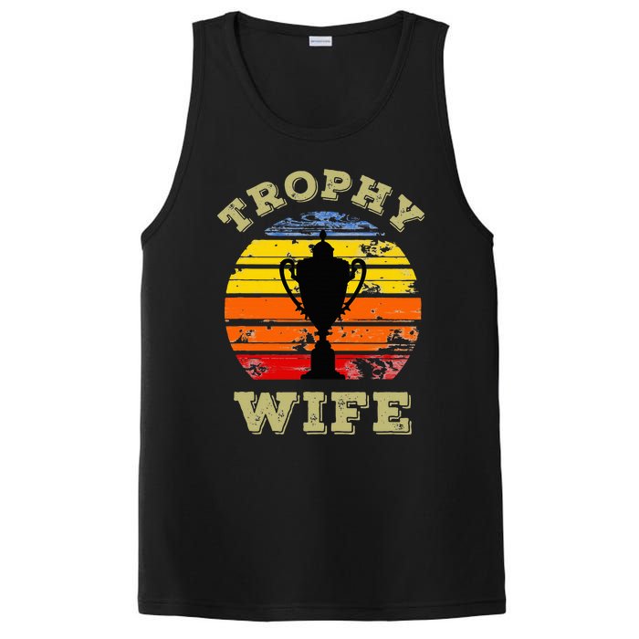 Funny Wife Mom Vintage Retro Sunset Trophy Mothers Day PosiCharge Competitor Tank