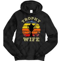 Funny Wife Mom Vintage Retro Sunset Trophy Mothers Day Tie Dye Hoodie