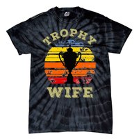 Funny Wife Mom Vintage Retro Sunset Trophy Mothers Day Tie-Dye T-Shirt