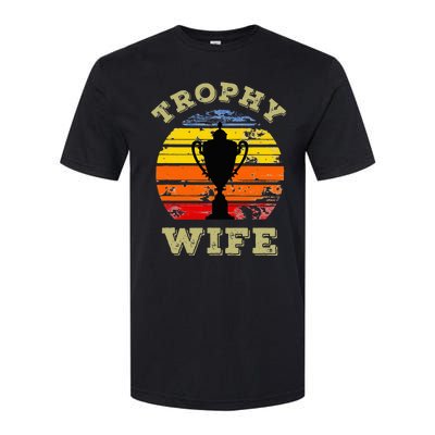 Funny Wife Mom Vintage Retro Sunset Trophy Mothers Day Softstyle CVC T-Shirt