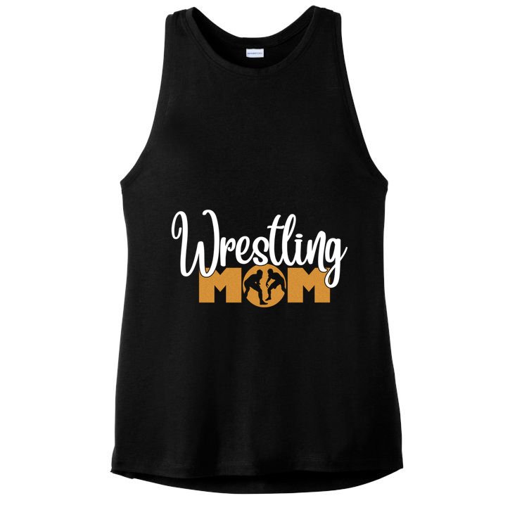 Funny Wrestling Mom Wrestler Mom Meaningful Gift Ladies PosiCharge Tri-Blend Wicking Tank