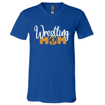 Funny Wrestling Mom Wrestler Mom Meaningful Gift V-Neck T-Shirt