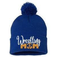 Funny Wrestling Mom Wrestler Mom Meaningful Gift Pom Pom 12in Knit Beanie