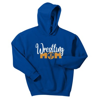 Funny Wrestling Mom Wrestler Mom Meaningful Gift Kids Hoodie