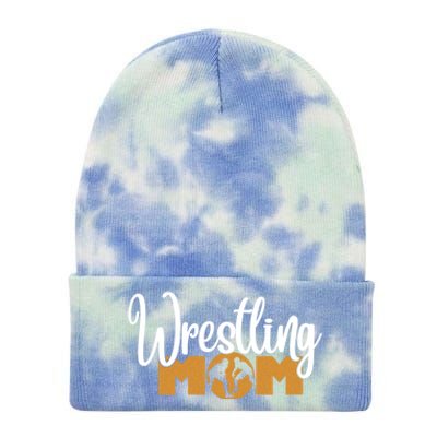 Funny Wrestling Mom Wrestler Mom Meaningful Gift Tie Dye 12in Knit Beanie