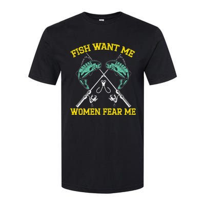 Fish Want Me Women Fear Me Fishing Fisherman Angler Softstyle® CVC T-Shirt