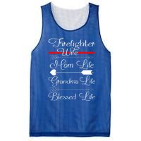 Firefighter Wife Mom Life Grandma Life Blessed Life Gift Mesh Reversible Basketball Jersey Tank