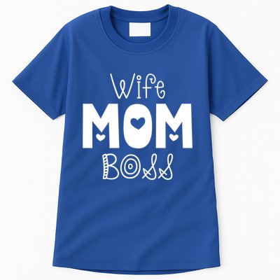 Funny Wife Mother Boss Retro Mom MotherS Day Gift Tall T-Shirt