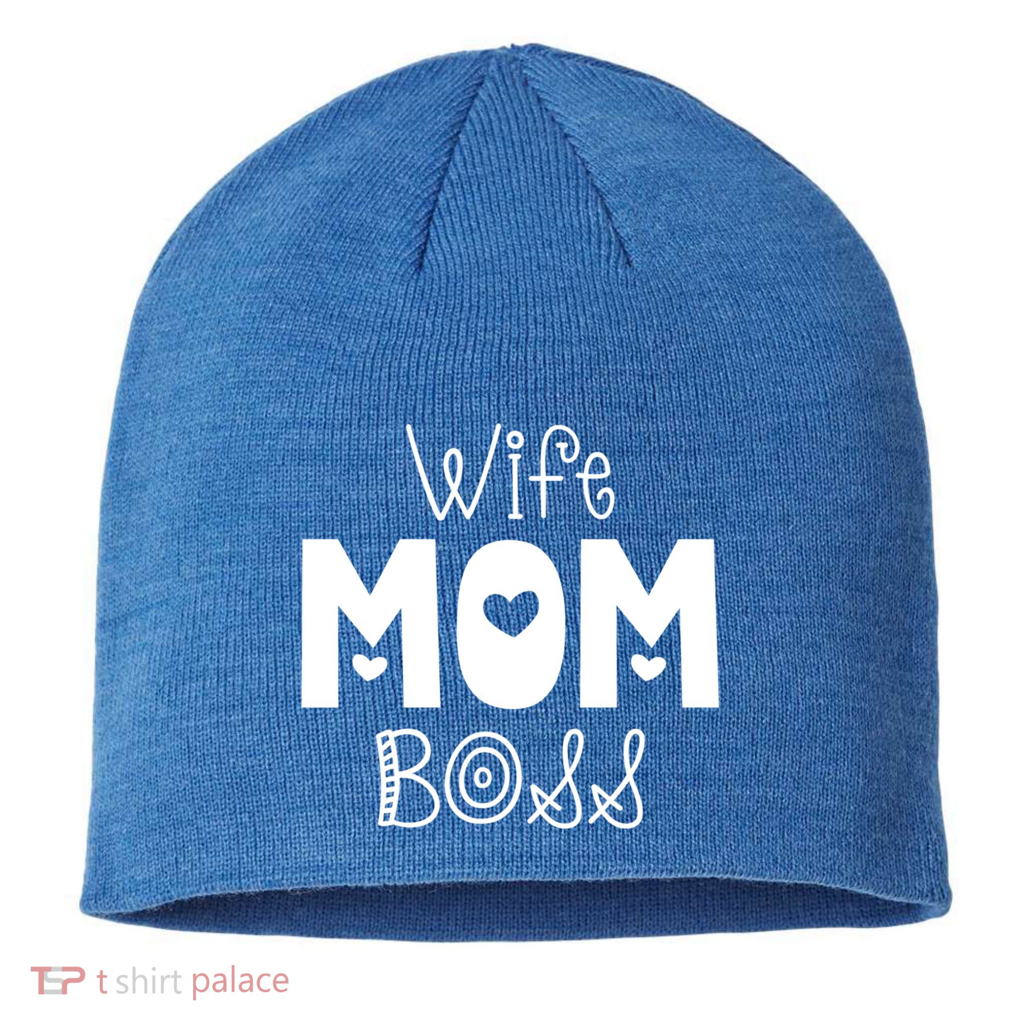 Funny Wife Mother Boss Retro Mom MotherS Day Gift Sustainable Beanie