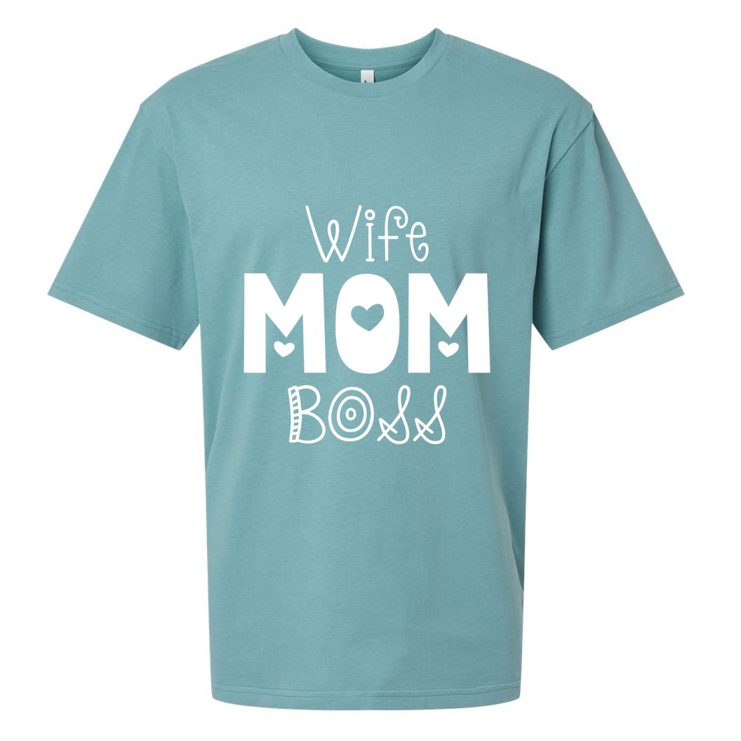 Funny Wife Mother Boss Retro Mom MotherS Day Gift Sueded Cloud Jersey T-Shirt
