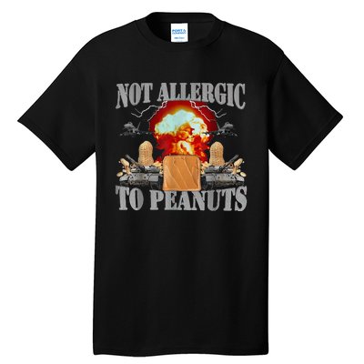 Funny Weird Meme Not Allergic To Peanut Cursed Peanut Butter Tall T-Shirt