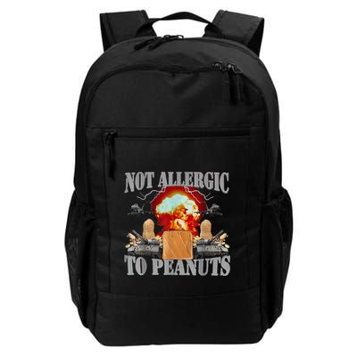 Funny Weird Meme Not Allergic To Peanut Cursed Peanut Butter Daily Commute Backpack