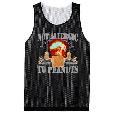 Funny Weird Meme Not Allergic To Peanut Cursed Peanut Butter Mesh Reversible Basketball Jersey Tank