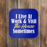 Funny Work Meaningful Gift Stupid Job No Life Stupid Boss Funny Meme Cute Gift Coaster