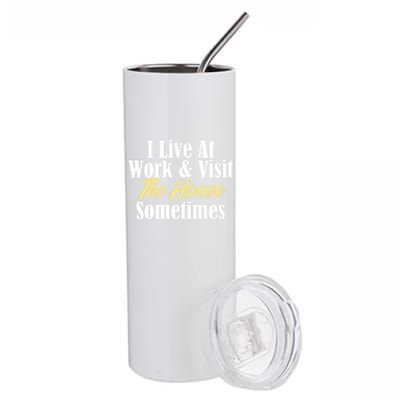 Funny Work Meaningful Gift Stupid Job No Life Stupid Boss Funny Meme Cute Gift Stainless Steel Tumbler