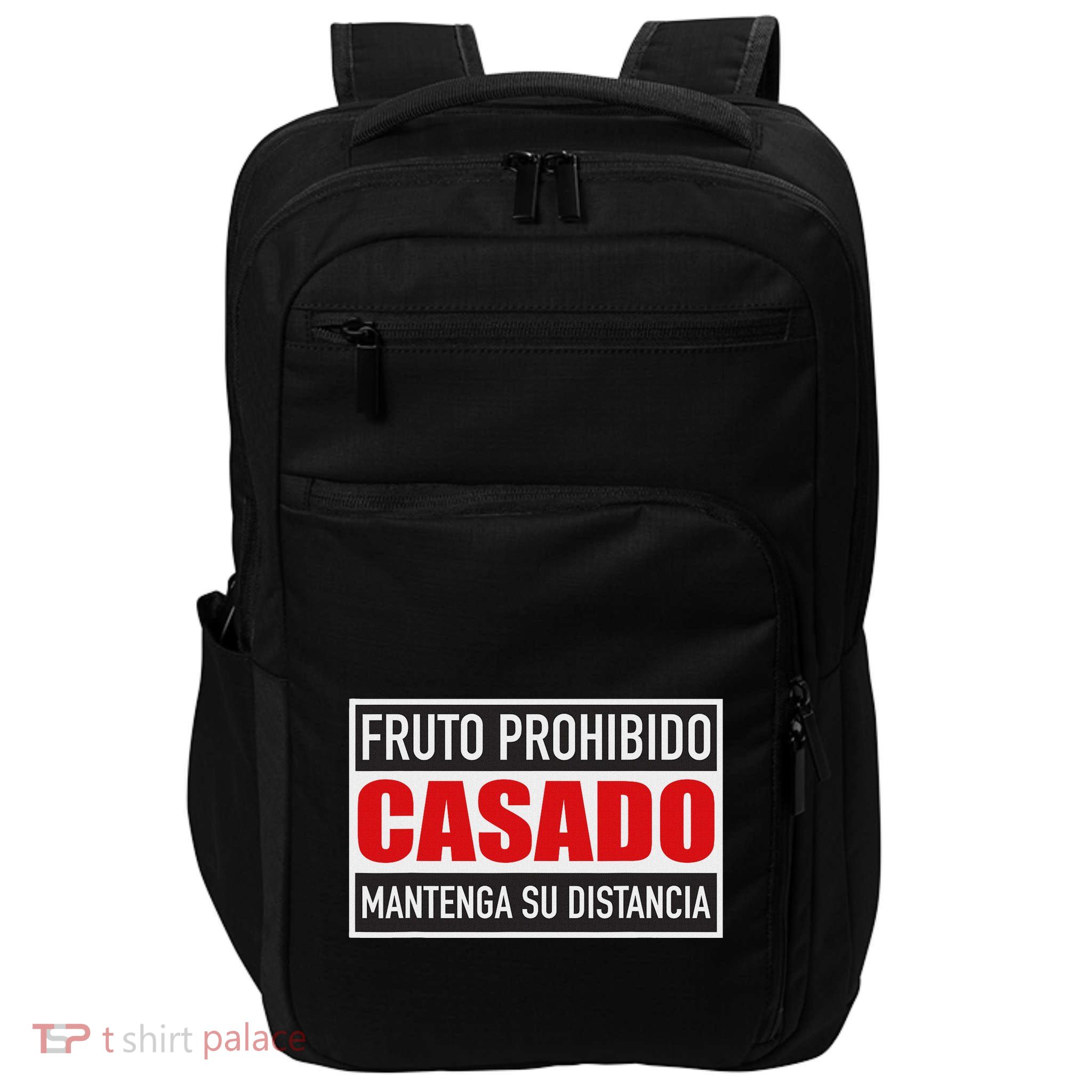 Funny Warning Married Man Keep At Distance Husband Pajamas Impact Tech Backpack