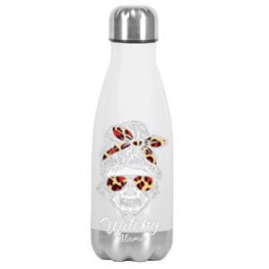 Funny Witchy Mama Skull Witch Mom Women Spooky Halloween Day Stainless Steel Insulated Water Bottle