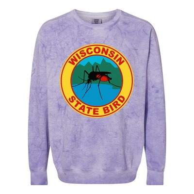 Funny Wisconsin Mosquito State Bird Colorblast Crewneck Sweatshirt