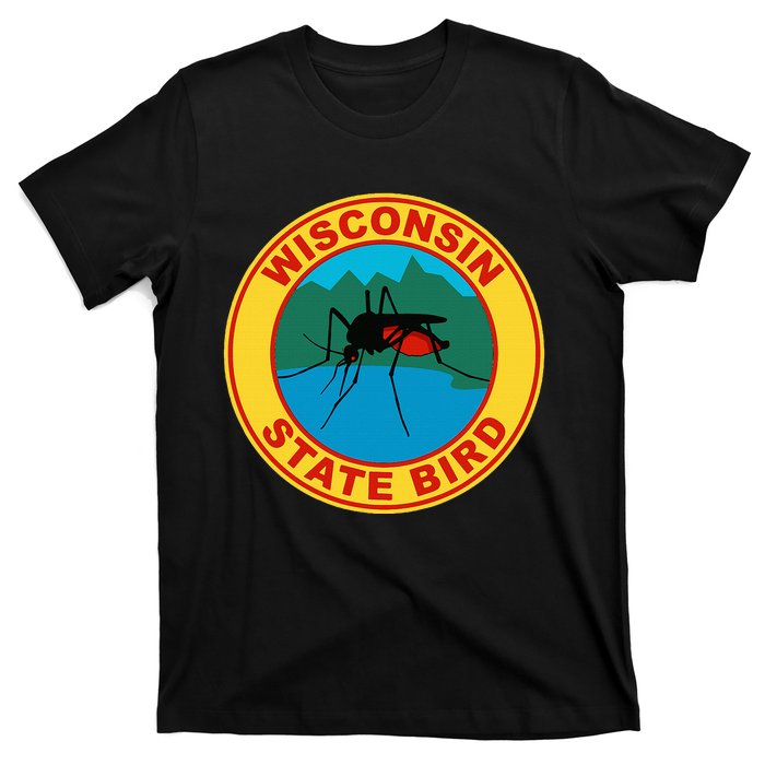 Funny Wisconsin Mosquito State Bird T-Shirt