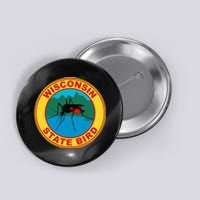 Funny Wisconsin Mosquito State Bird Button