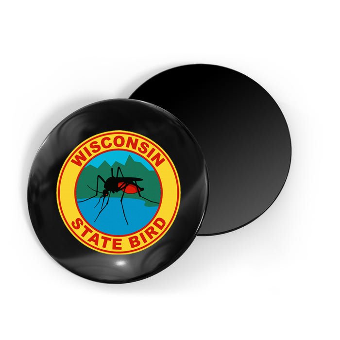 Funny Wisconsin Mosquito State Bird Magnet