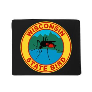 Funny Wisconsin Mosquito State Bird Mousepad