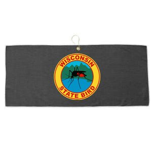 Funny Wisconsin Mosquito State Bird Large Microfiber Waffle Golf Towel