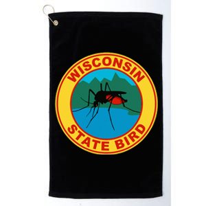 Funny Wisconsin Mosquito State Bird Platinum Collection Golf Towel