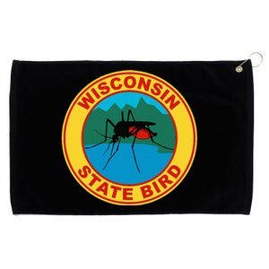 Funny Wisconsin Mosquito State Bird Grommeted Golf Towel