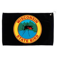 Funny Wisconsin Mosquito State Bird Grommeted Golf Towel