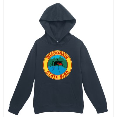 Funny Wisconsin Mosquito State Bird Urban Pullover Hoodie