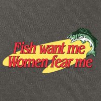 Fish Want Me Women Fear Me Cotton Canvas Backpack
